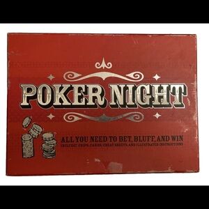 POKER NIGHT Box Game Set By Chronicle Books 2004, Complete Set Great Art!